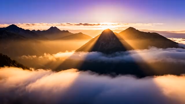 山间云海日出景观1423#横屏 