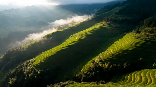 山间梯田自然风光(1)4833#横屏 