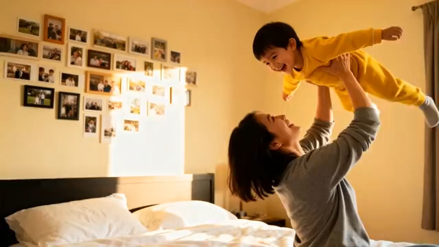  母亲卧室举高宝宝场景1511#横屏 	 - 