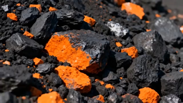  煤矿矿石特写2890#横屏 	 