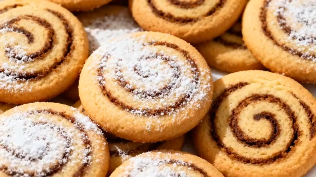  螺旋花纹饼干特写944#横屏 	 