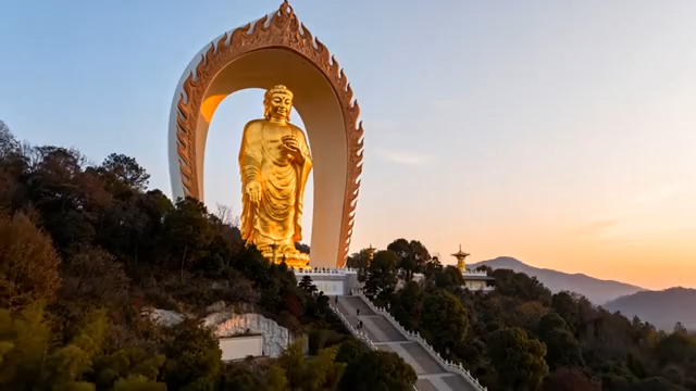 山间大佛全景3696#横屏 