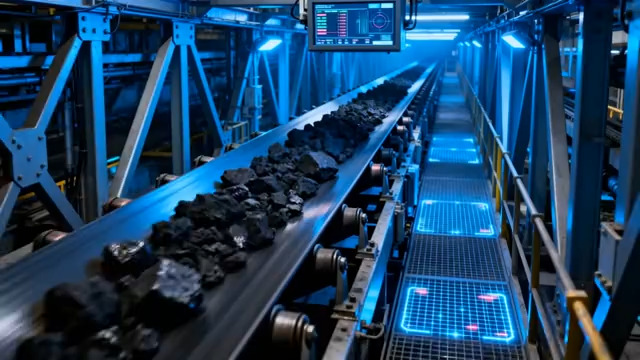  煤矿生产线煤炭运输场景536#横屏 	 