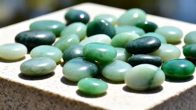  绿色玉石特写2218#横屏 	 