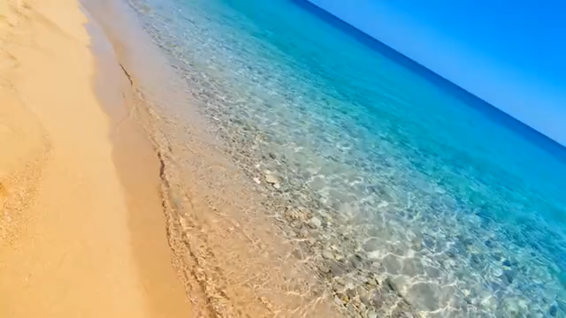 沙滩大海清澈海水近景394#横屏 