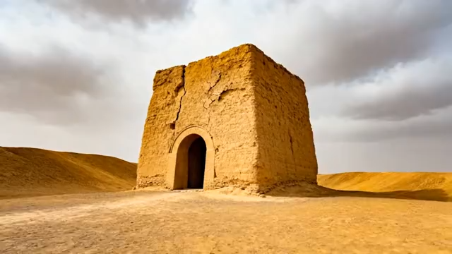 沙漠中古老的建筑遗址1080#横屏 