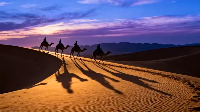 沙漠中古老的建筑遗址1080#横屏 