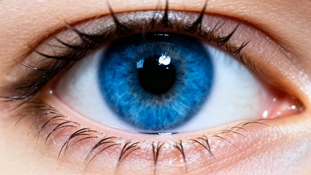  蓝色眼睛睫毛特写素材1780#横屏 	 