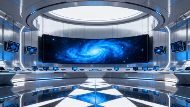  科技感虚拟演播室场景1952#横屏 	 