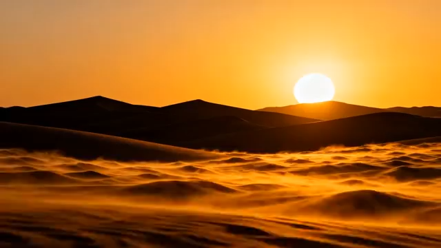 沙漠日落全景(6)4811#横屏 