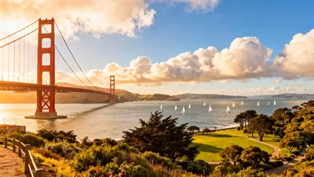  旧金山金门大桥风光1318#横屏 	 