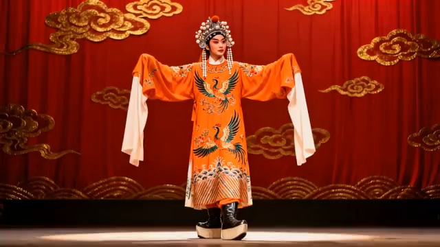  京剧演员舞台表演瞬间1821#横屏 	 