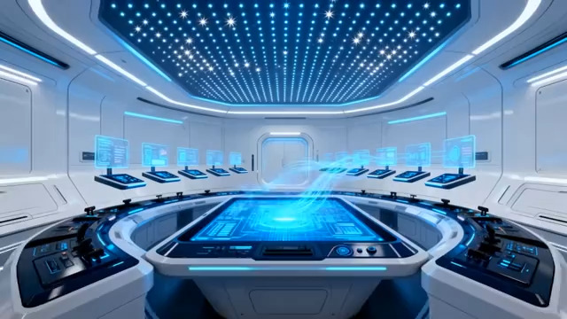  科幻风格科技操控室场景853#横屏 	 