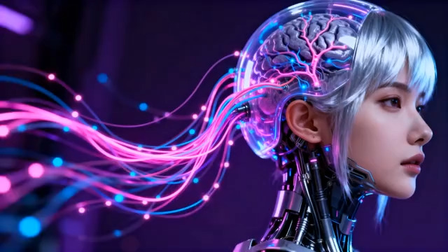  科幻风格人工智能机器人形象1362#横屏 	 - 