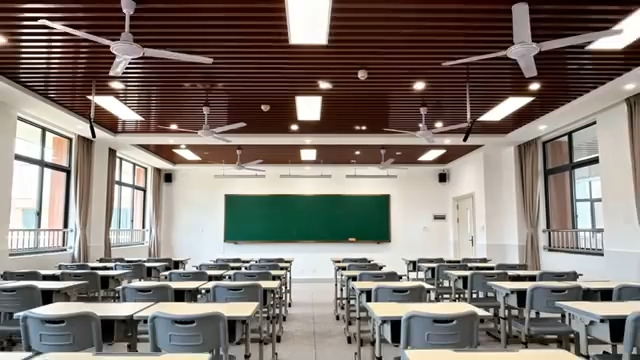  教室内部桌椅黑板全景2512#横屏 	 