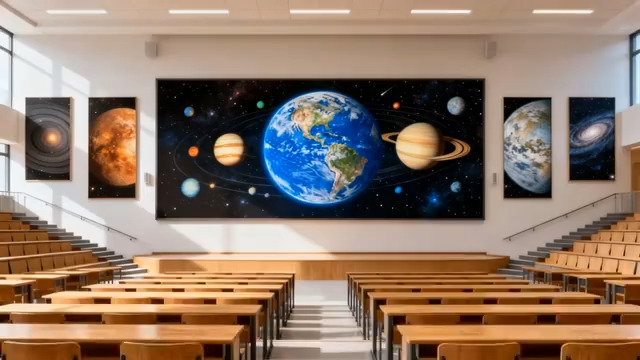  教室中行星宇宙主题挂画1520#横屏 	 -