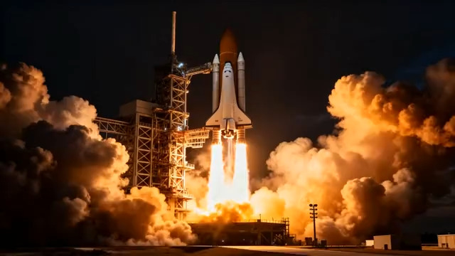  火箭发射升空场景(1)2773#横屏 	 