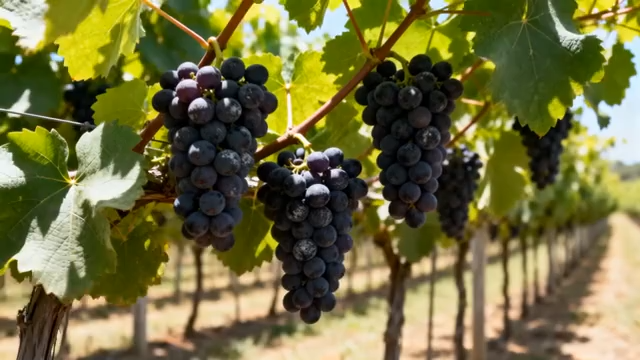 葡萄园成熟葡萄特写(2)4714#横屏 