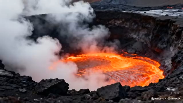  活火山熔岩场景2956#横屏 	 