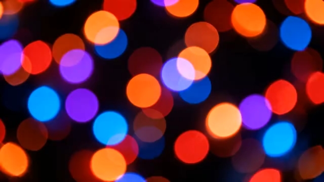 女性侧影与彩色光斑背景2393#横屏 