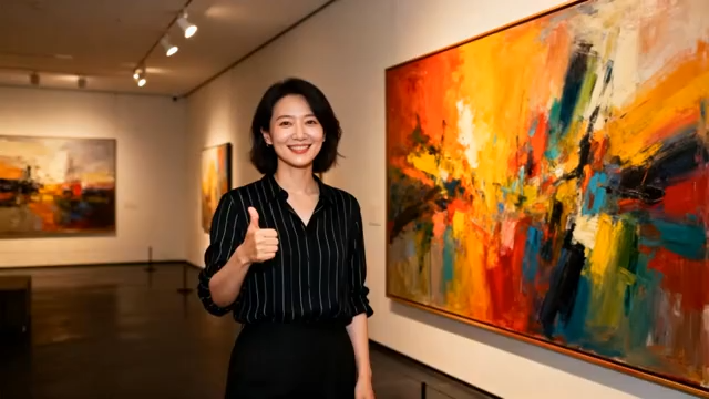 女性观察电路板科技场景651#横屏 