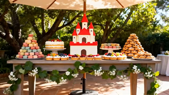  户外甜点装饰摆放场景40#横屏 	 