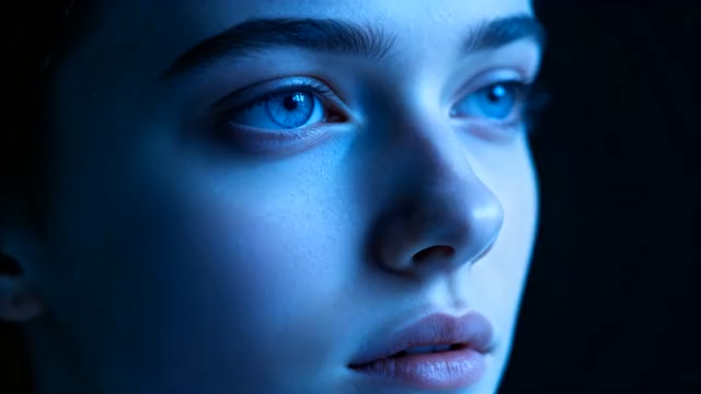 女性面部眼睛特写素材3865#横屏 