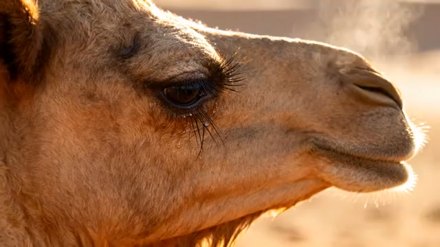 骆驼特写素材1543#横屏 