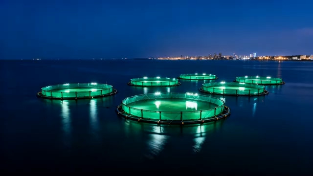  海上夜间水产养殖网箱961#横屏 	 