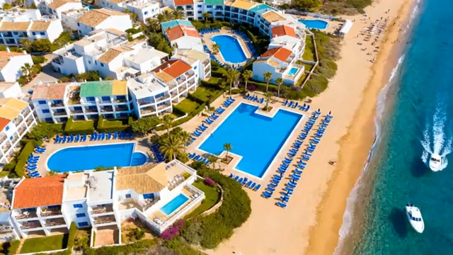  海滩度假村航拍全景2427#横屏 	 