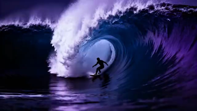  海洋冲浪者于海浪中驰骋画面2112#横屏 	 - 