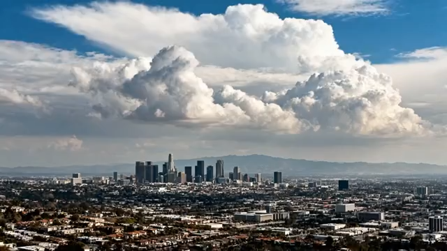 洛杉矶城市天际线全景1630#横屏 