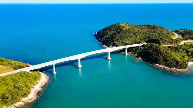 跨海大桥自然风光俯瞰1378#横屏 