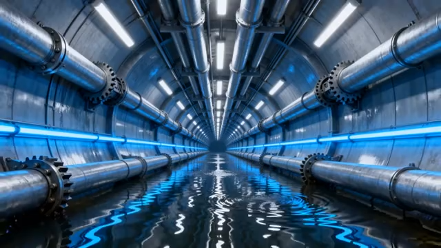 科技感隧道内部场景2035#横屏 