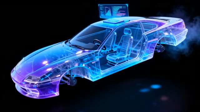科技感透明汽车展示855#横屏 