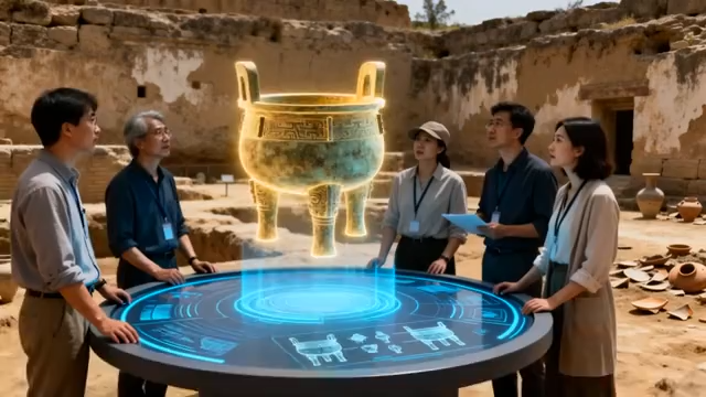 考古团队体验科技展示青铜器1604#横屏 