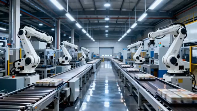  工厂自动化生产线机械臂761#横屏 	 