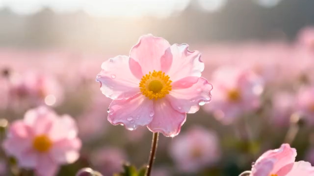  粉色花朵特写285#横屏 	 