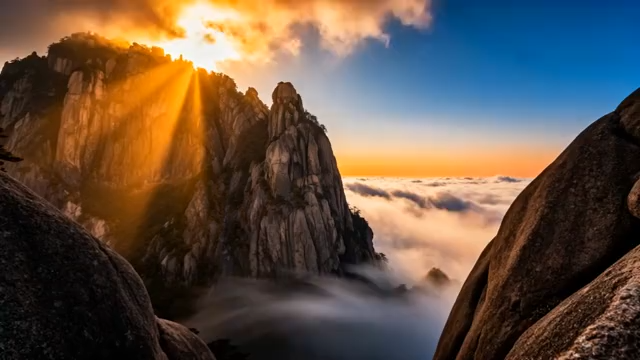 黄山日出云海景观4692#横屏 