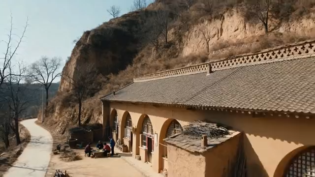 黄土高原农村窑洞场景3022#横屏 