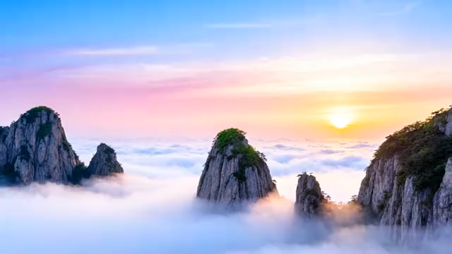 黄土高原农村窑洞场景3022#横屏 