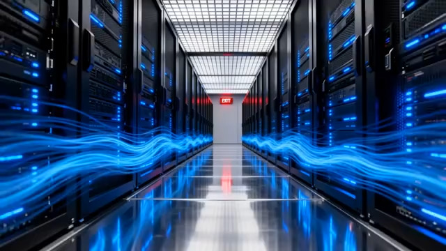  服务器机房科技感场景571#横屏 	 