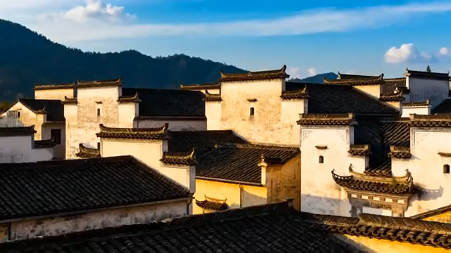 徽派古建筑群风景2243#横屏 