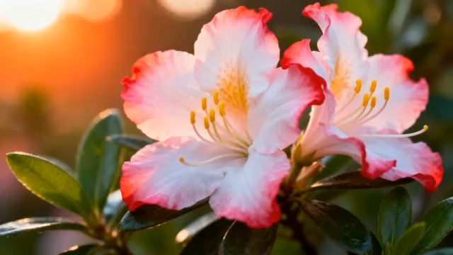  粉色花朵近景特写545#横屏 	 