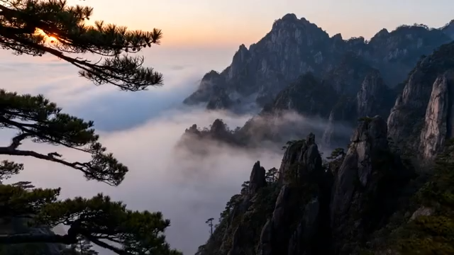 黄山云海自然风光796#横屏 