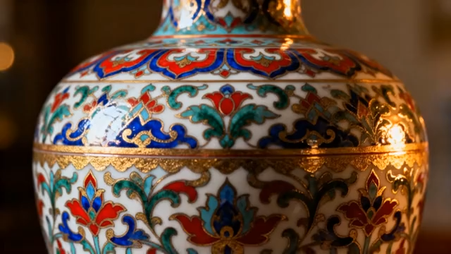 精美景泰蓝瓷器特写2780#横屏 