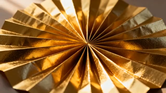 金色折扇特写素材467#横屏 