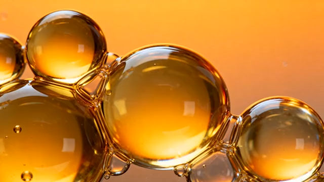 金色透明球体微观画面3290#横屏 