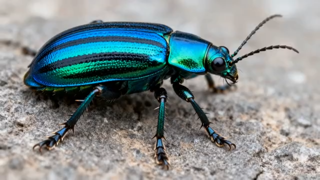 金属光泽甲虫微距特写4678#横屏 