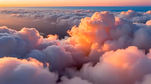  高空俯瞰绚丽云海375#横屏 	 